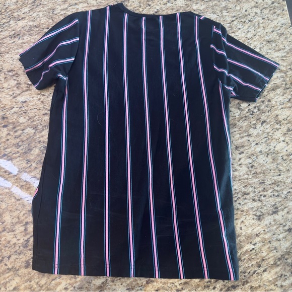 Stay woke men’s - Black and pink striped t-shirt - from ASOS- #striped - Picture 2 of 2